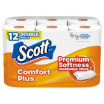 12 Double Rolls Scott ComfortPlus Toilet Paper