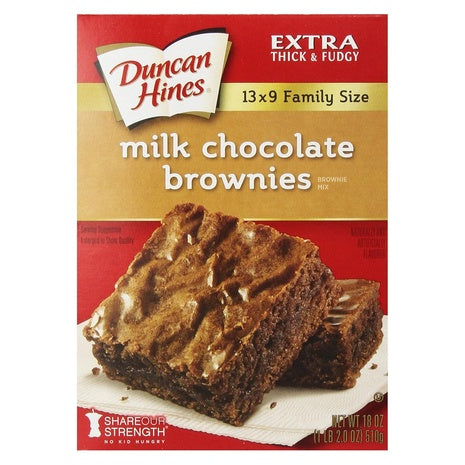 Duncan Hines Brownie Mix, Milk Chocolate Flavored