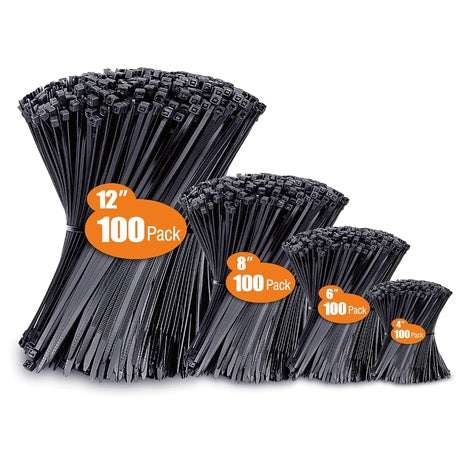 400 Assorted-Size Zip Ties
