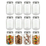 12-Pack Plastic Mason Storage Jars (32oz)