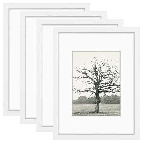 Set Of 4 Gracie Oaks Picture Frame Wall Set With Polished Plexiglass