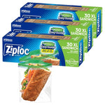 90 Ziploc XL Sandwich and Snack Bags with EasyGuide Texture