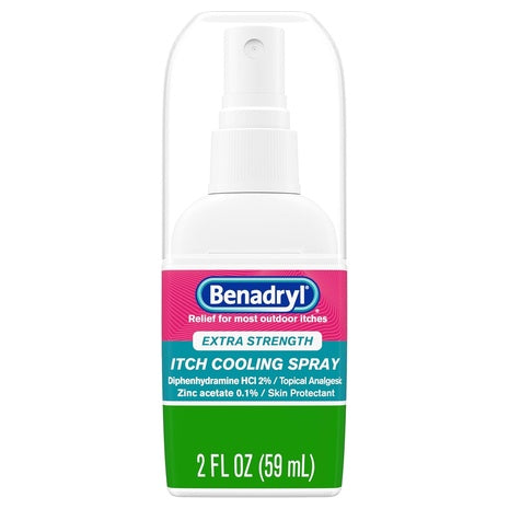 3 Travel Size Benadryl Extra Strength Itch Cooling Sprays