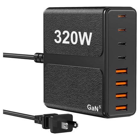 320W 8-Port USB C Charger Block