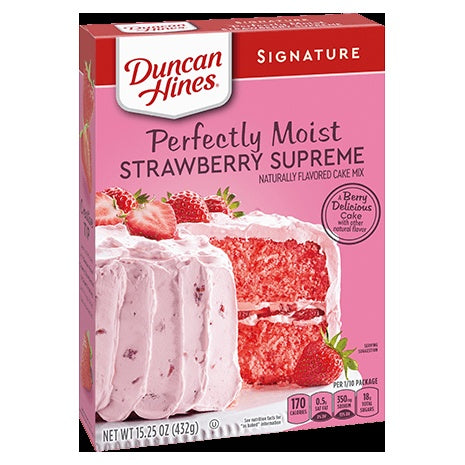 Duncan Hines Signature Strawberry Supreme Cake Mix