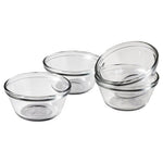 4 Anchor Hocking 6-Ounce Glass Custard Cups