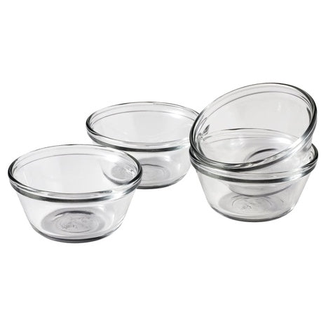 4 Anchor Hocking 6-Ounce Glass Custard Cups