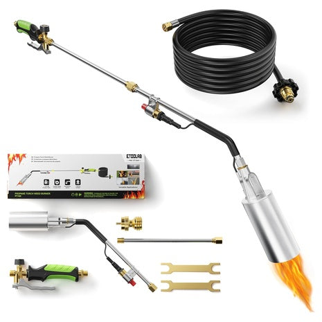 Propane Weed Torch Burner Kit With Self-Igniter & Turbo Trigger