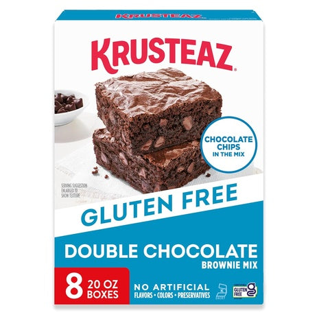 8-Pack Krusteaz Gluten Free Double Chocolate Brownie Mix (Kof-K Dairy)