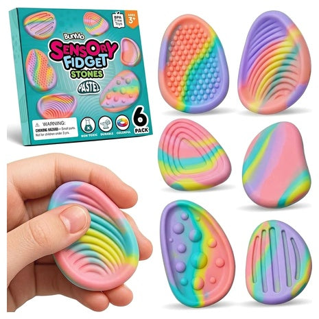 6-Pack Fidget Stones Sensory Toys