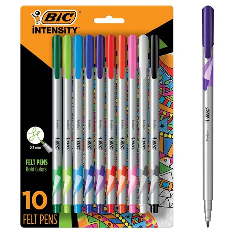 10 BIC Intensity Fineliner Marker Pens