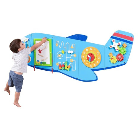 6 Activity Airplane Sensory Wall Panel