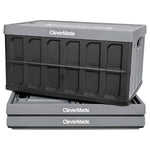 3 CleverMade Collapsible Storage Bins with Lids (100lbs)
