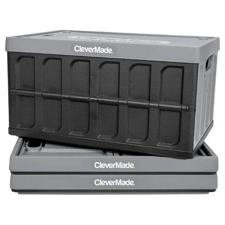 3 CleverMade Collapsible Storage Bins with Lids (100lbs)