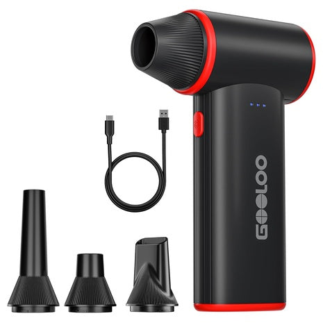 GOOLOO F3 150000RPM Rechargeable Compressed Air Duster W/ 4-Nozzles