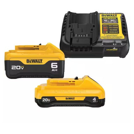 DeWALT 20V Max Lithium 6.0Ah/4.0Ah Battery & Charger Starter Kit