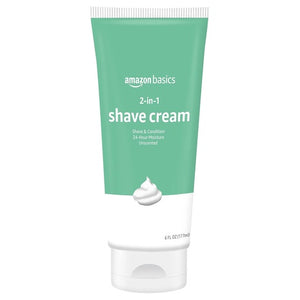 2-Pack 6oz Amazon Basics 2-In-1 Moisturizing Shave Cream