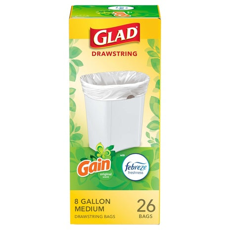 26-Count Glad Medium Drawstring Trash Bags