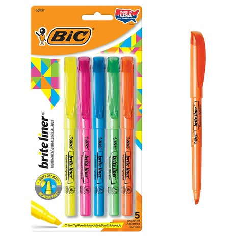5-Pack BIC Brite Liner Highlighters