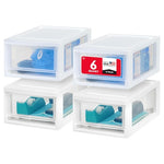 4-Pack Iris 6-Qt Stacking Storage Drawers