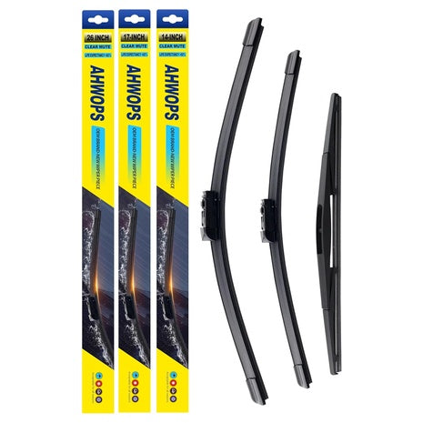 Set Of 3 Ahwops Front And Rear Wiper Blades