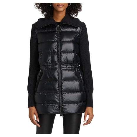 Mixed Media Down Coat