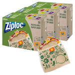 150 Ziploc Paper Sandwich & Snack Bags