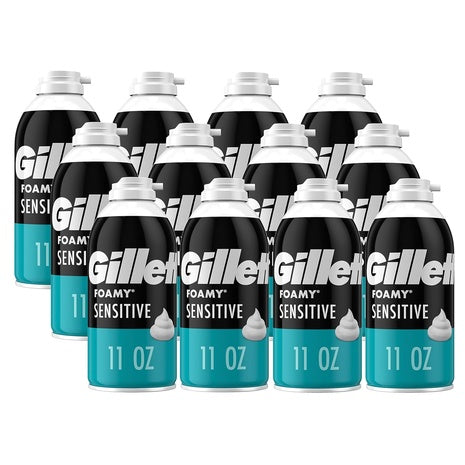 12-Pack Gillette Foamy Shaving Cream