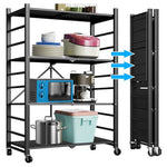 4-Tiers Adjustable Stainless Steel Storage Shelf Unit