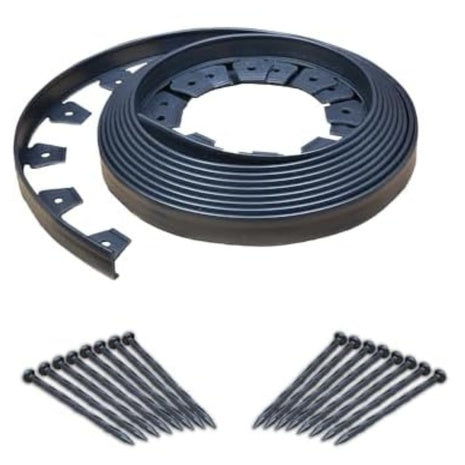 40 Ft Kit No-Dig Landscape Edging With Anchoring Spikes