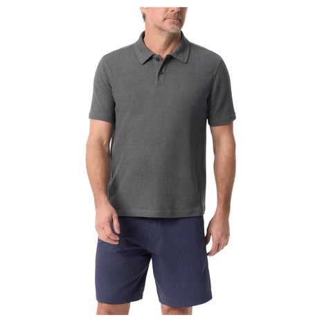 BASS Outdoor Men's Short Sleeve Textured Polo Shirt