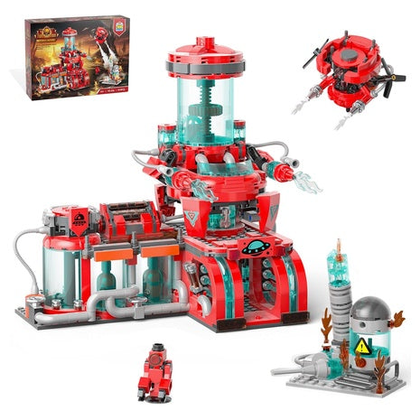 919 Piece Space Fire Station Building Set