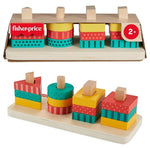 Fisher-Price Wood Toddler Toy Shape Stacker