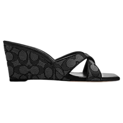 Coach Women's Wedge Sandal In Signature Jacquard
