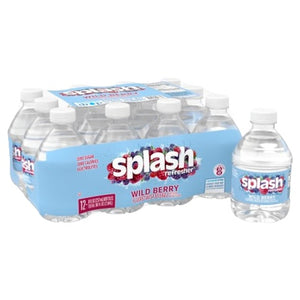 12 Bottles Splash Refresher Flavored Water (Wild Berry)