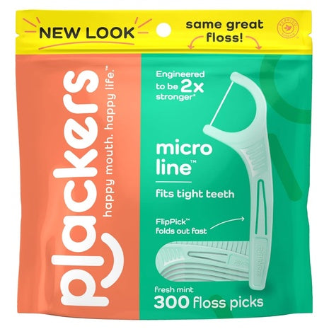 300 Plackers Micro Line Dental Floss Picks