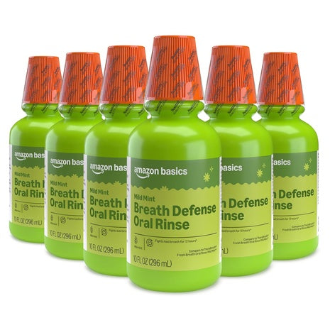 6-Pack Amazon Basics Breath Defense Oral Rinse (10oz)
