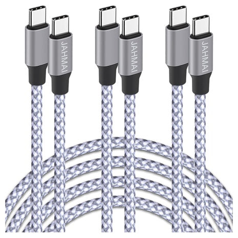 3 6ft 60W USB-C to USB-C Braided Cables