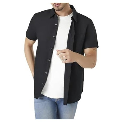 Forever 21 Men's Short Sleeve Stylish Oxford Shirt