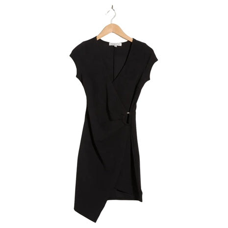 Madden Girl Women's D-Ring Asymmetric Faux Wrap Dress