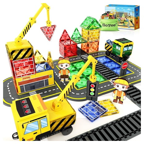 Magnetic Building Tiles STEM Construction Set