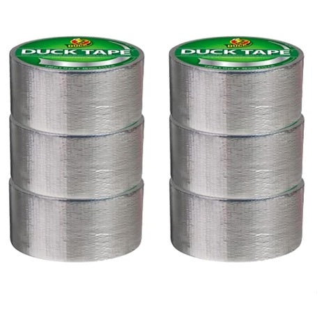 6 Rolls Of Duck Brand Metallic Chrome Duct Tape