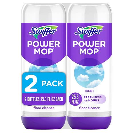 4 Bottles of Swiffer PowerMop Floor Cleaning Solution Refills
