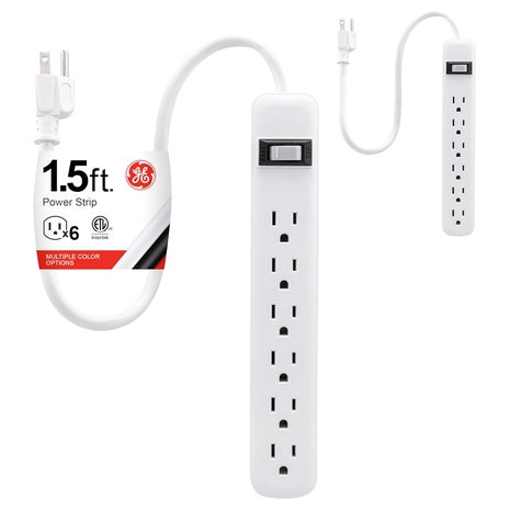 2-Pack GE 6-Outlet Power Strip