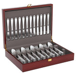 Mahogany Wood Silverware Storage Box