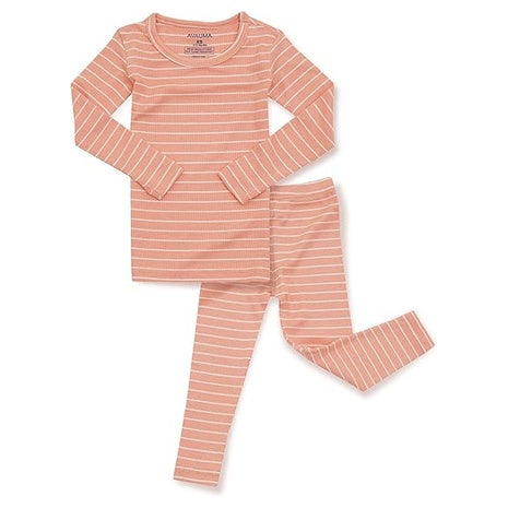 Size 5T Coral Pink Ribbed Pajamas