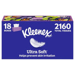 Targeted: 18 Flat Boxes Kleenex Ultra Soft Facial Tissues