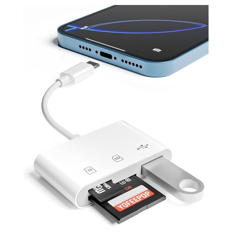 USB-C SD Card Reader with USB 3.0 & TF Slot