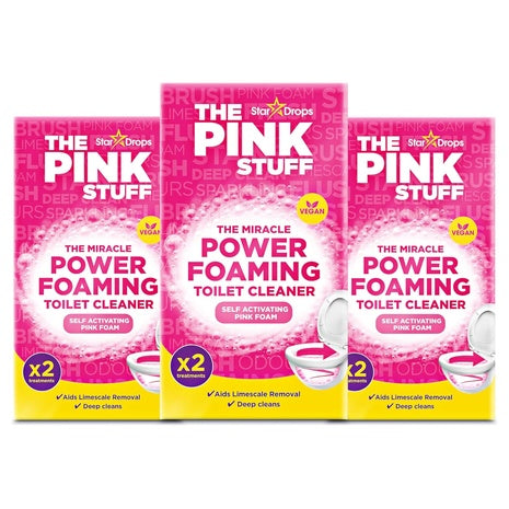 3-Pack Stardrops The Pink Stuff Miracle Power Foaming Toilet Cleaner