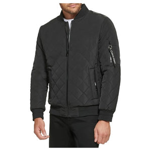 Calvin Klein Men's Quilted Zipper Detail Flight Jacket